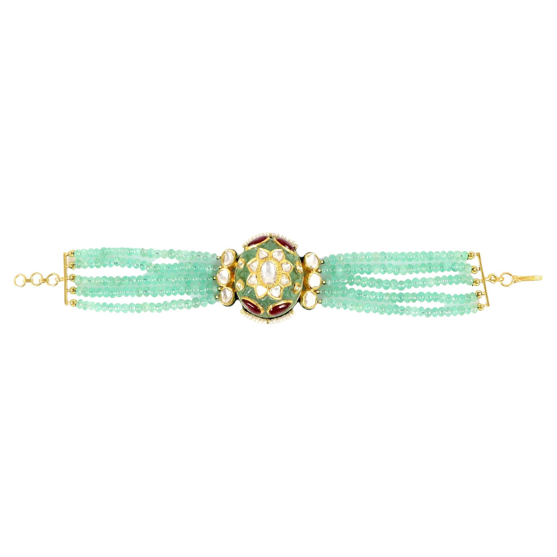 Zambian Emerald Bracelet 0295 For Sale