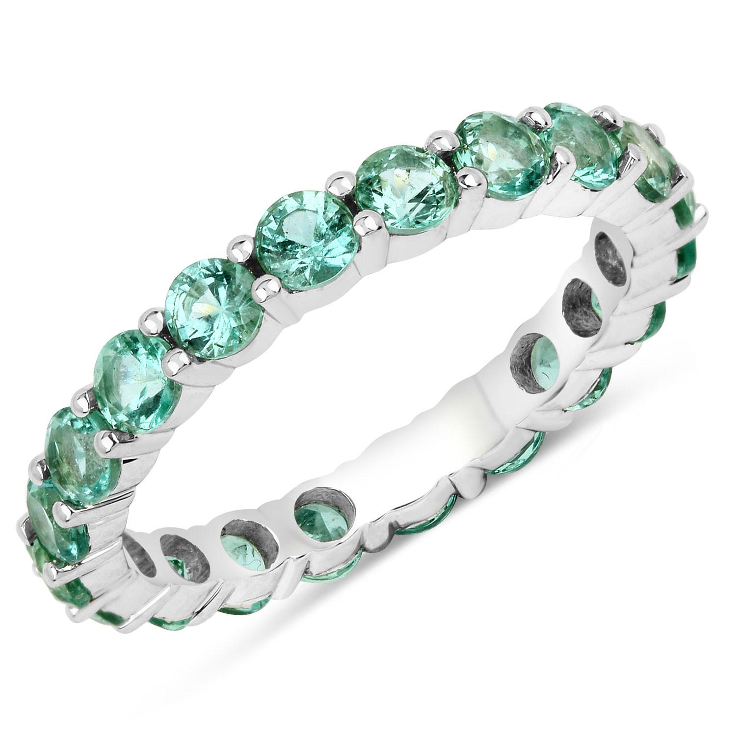 It comes with the appraisal by GIA GG/AJP
Emerald = 2 Carats
Cut: Round
Stone Quantity: 20
Metal: 14K White Gold
Height: 3 mm
Width: 23 mm
Length: 3 mm
Ring Size: 7* US