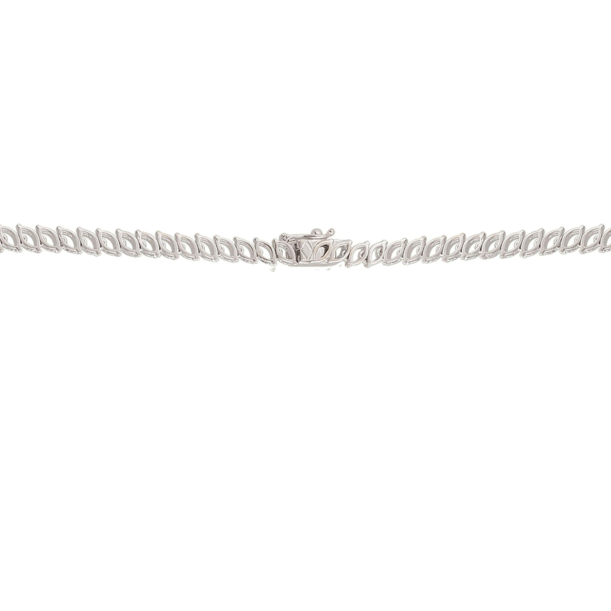 Zambian Emerald Gemstone Charm Necklace Marquise 14 Karat White Gold Jewelry In New Condition For Sale In Diera, Dubai