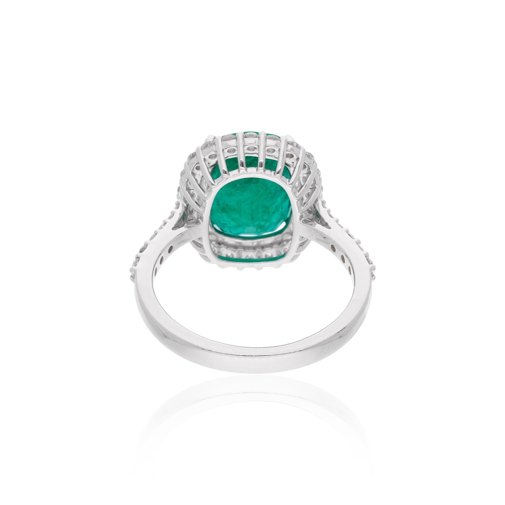 Item Code :- SER-23094 (14k)
Gross Wt. :- 4.03 gm
14k Solid White Gold Wt. :- 3.06 gm
Natural Diamond Wt. :- 0.62 Ct. ( AVERAGE DIAMOND CLARITY SI1-SI2 & COLOR H-I )
Emerald Wt. :- 4.25 Ct.
Ring Size :- 7 US & All size available

✦