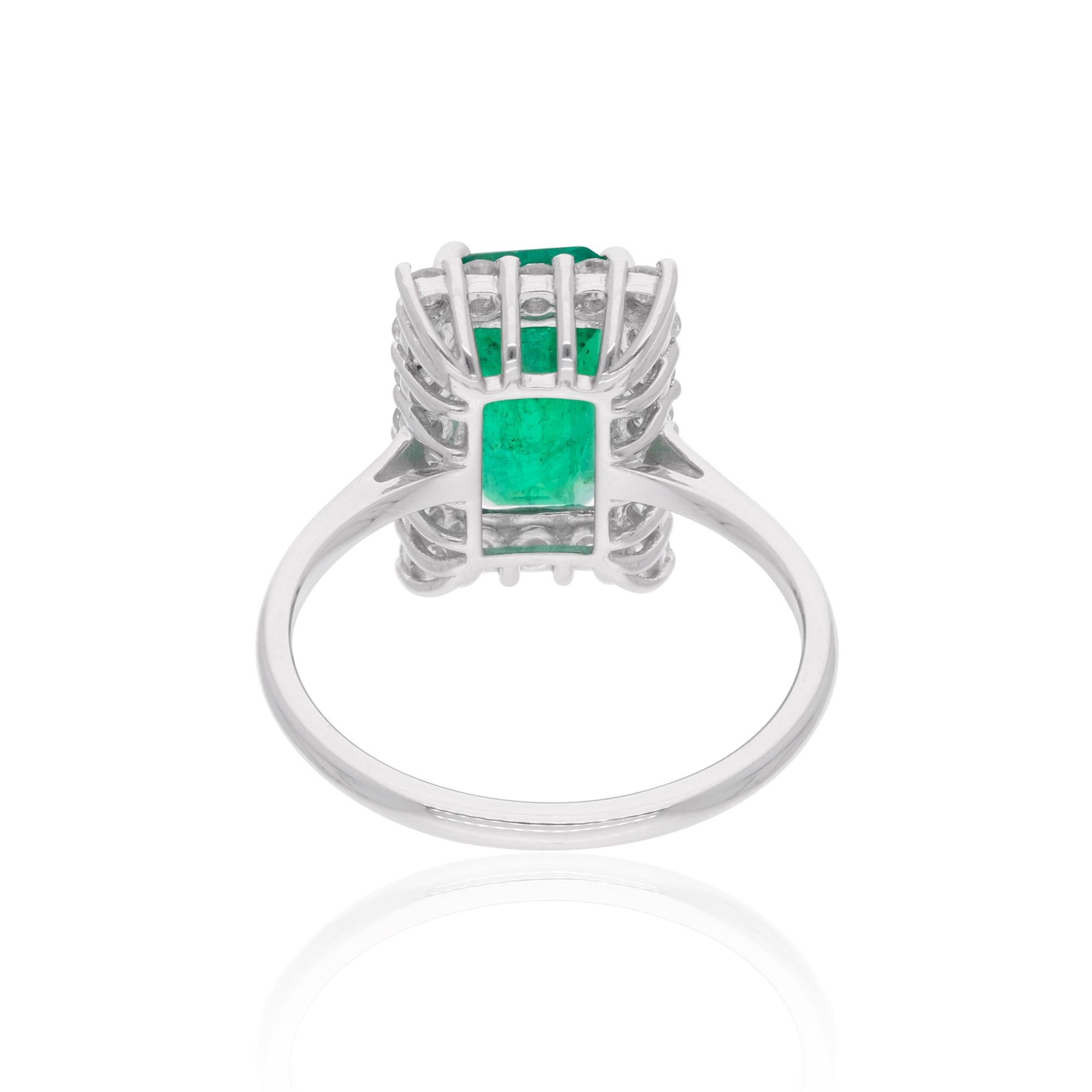 Indulge in the timeless elegance of this stunning Emerald Diamond Ring. With its classic design and exquisite craftsmanship, this ring is sure to become a cherished addition to any jewelry collection. The ring is available in 10k/14k/18k, Rose