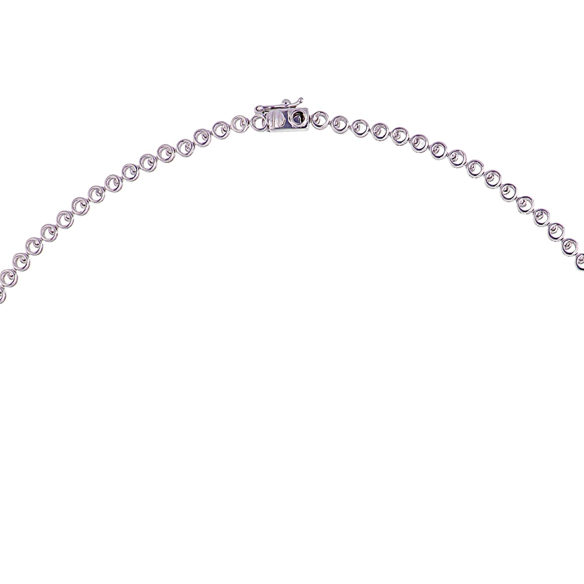 Sambische Smaragd-Edelstein-Halskette Diamant 14 Karat Weißgold Handmade Jewelry Damen im Angebot
