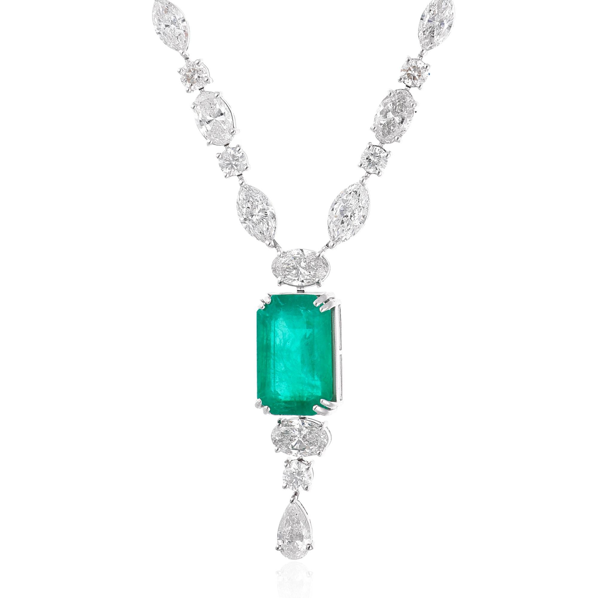 Add a touch of natural beauty and sophistication to your jewelry collection with this exquisite Natural Emerald Gemstone Necklace. Handmade with meticulous craftsmanship, this fine jewelry piece features a stunning natural emerald gemstone adorned