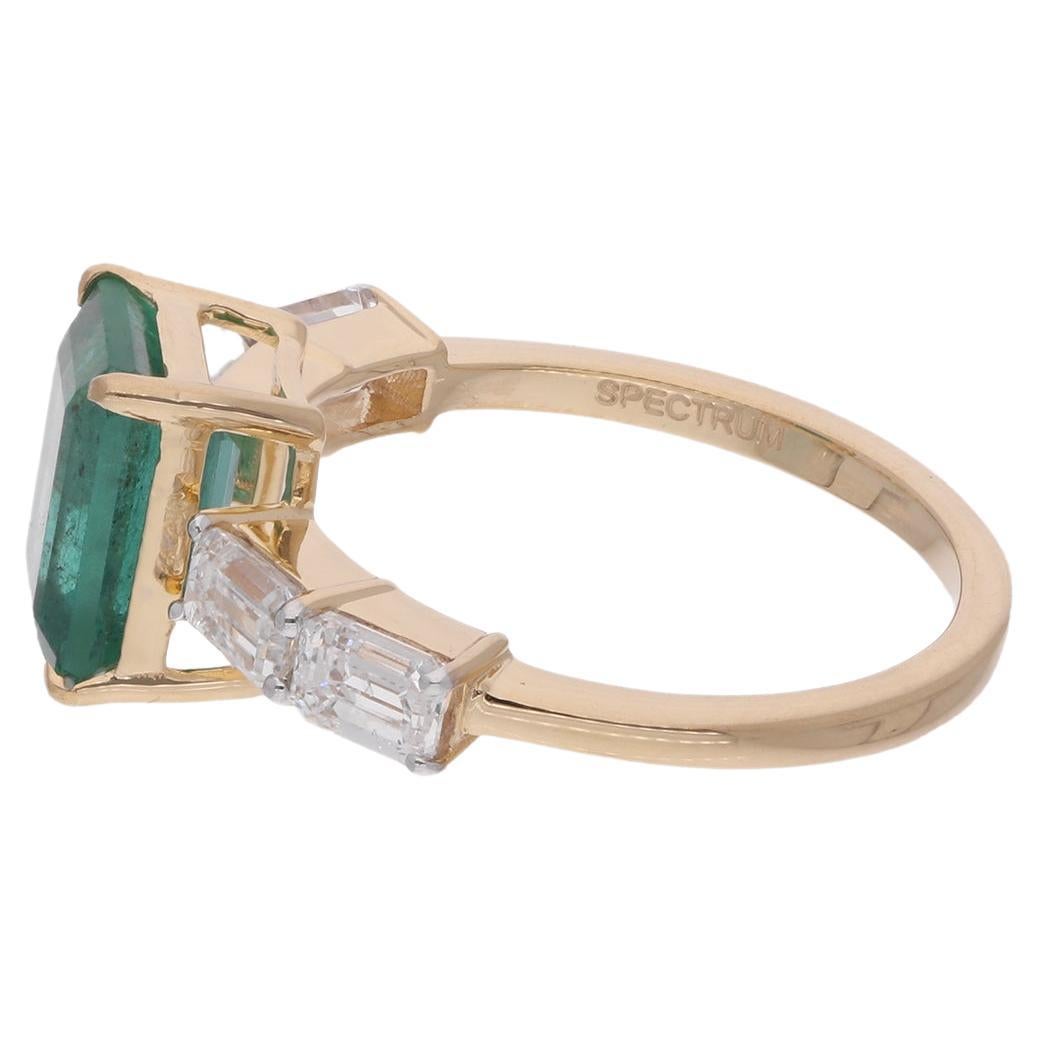Item Code :- SER-24443
Gross Wt. :- 4.16 gm
18k Solid Yellow Gold Wt. :- 3.64 gm
Natural Diamond Wt. :- 0.85 Ct.  (AVERAGE DIAMOND CLARITY SI1-SI2 AND COLOR H-I)
Zambian Emerald Wt. :- 1.75 Ct.
Ring Size :- 7 US & All size available

✦