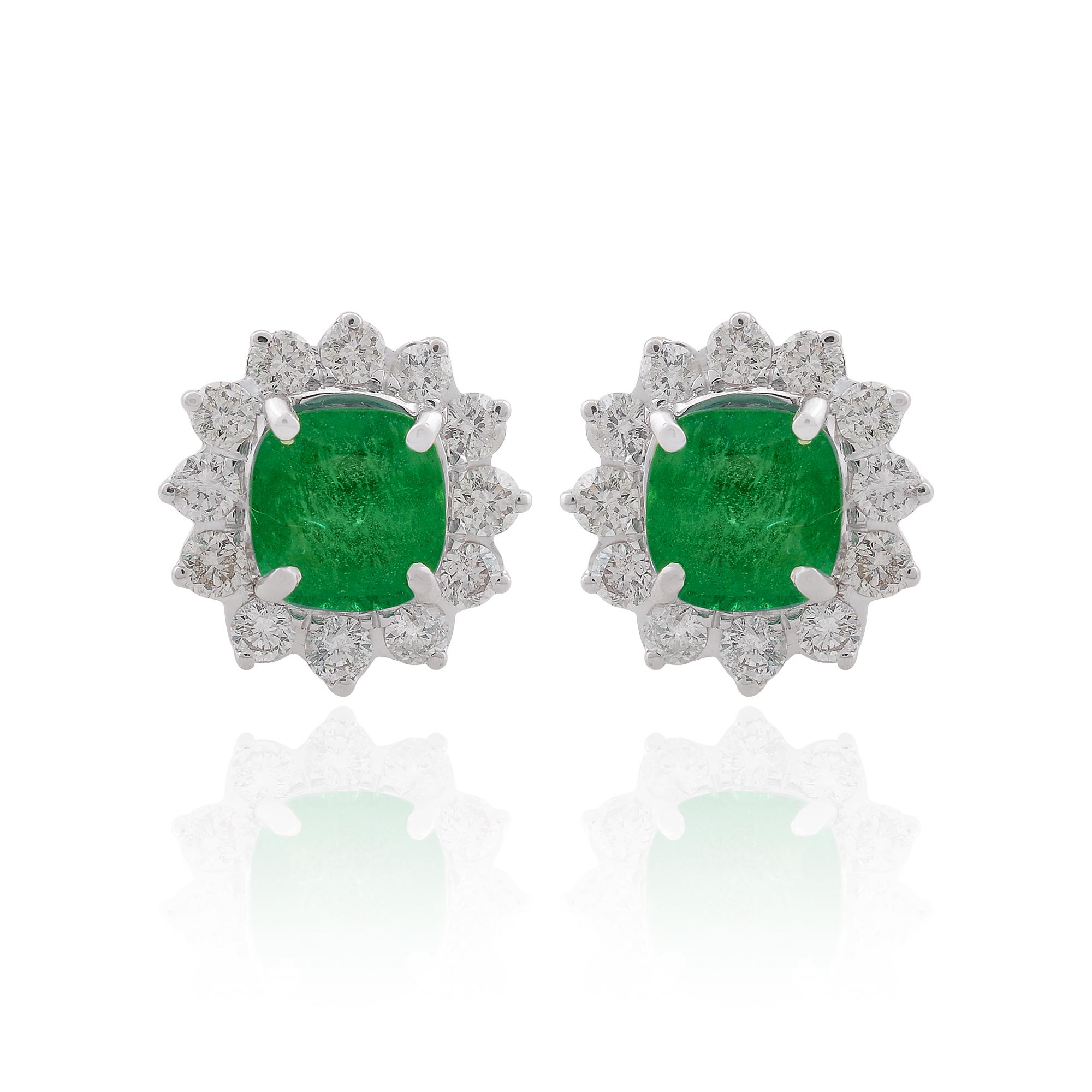 Item Code :- SEE-1006F
Gross Wt. :- 4.49 gm
18k White Gold Wt. :- 3.86 gm
Natural Diamond Wt. :- 0.98 Ct. ( AVERAGE DIAMOND CLARITY SI1-SI2 & COLOUR H-I )
Emerald Wt. :- 2.17 Ct.

✦ Sizing
.....................
We can adjust most items to fit your