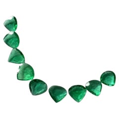 Zambian Emerald Heart Layout Suite Faceted Cut stone Loose Gemstone for Jewelry