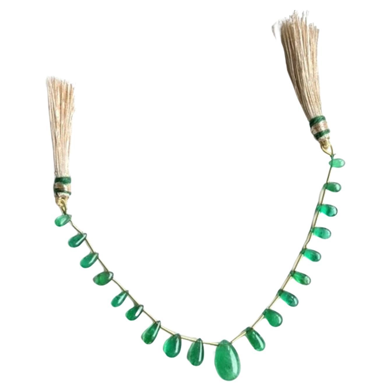 Important Pastel Colors Tourmaline Smooth Drops Strand Natural Gemstone