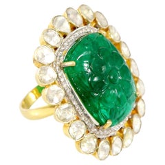 Used Zambian Emerald Ring 0142