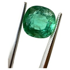 Zambian Emerald Square Cushion Faceted Cut Stone Loose Gemstone for Jewelry