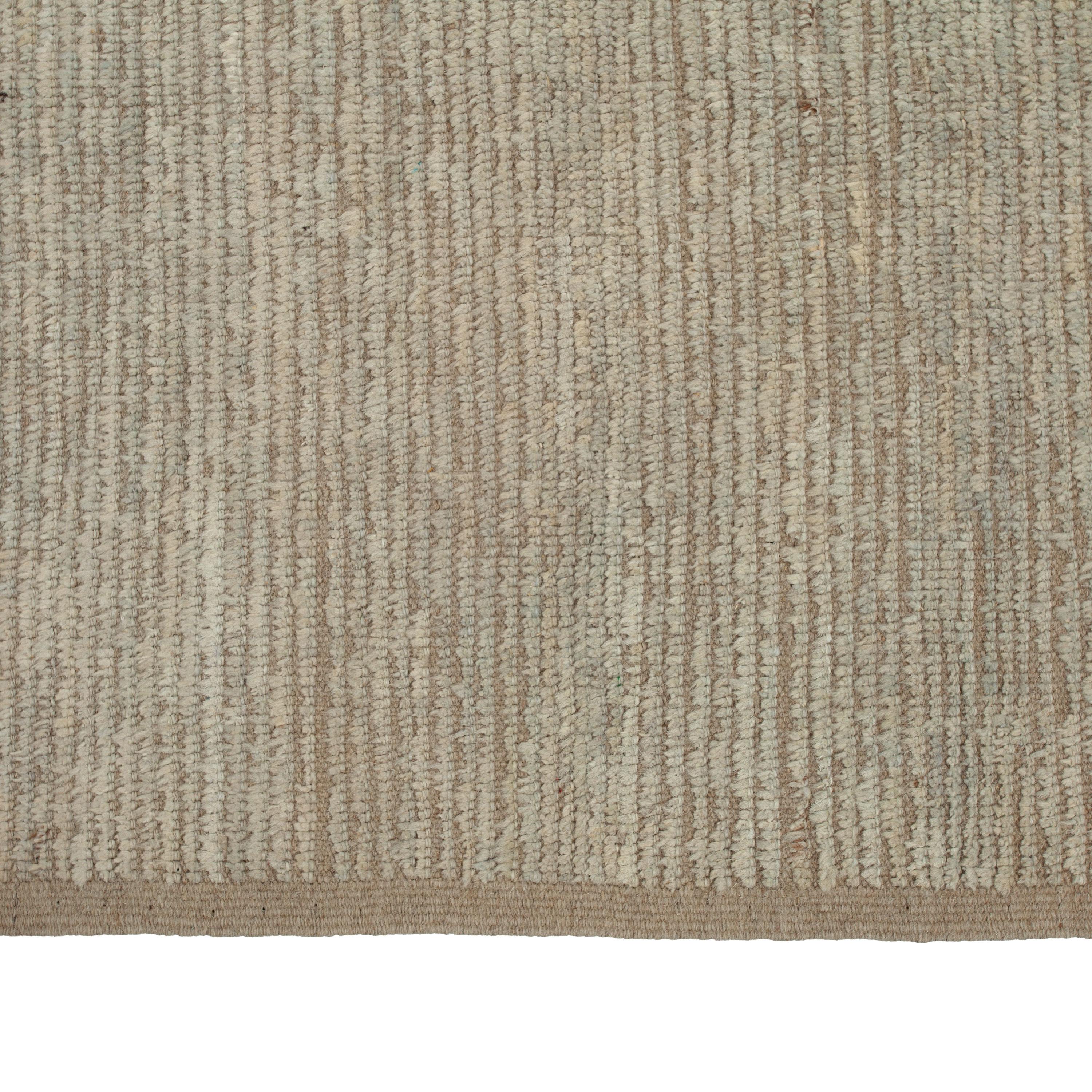Hand-Knotted abc carpet Zameen Beige Solid Modern Wool Rug - 9'4
