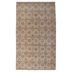 abc carpet Tapis en laine moderne Zameen Brown et Cream - 5'6" x 9'9"
