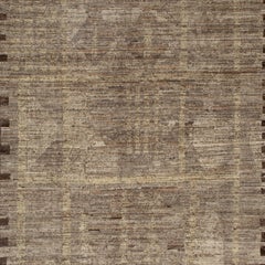 abc carpet Zameen Brown Distressed Tribal Wool Rug - 9'3" x 11'2"