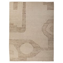 Tapis moderne Zameen crème et beige - 10'6" x 14'2"