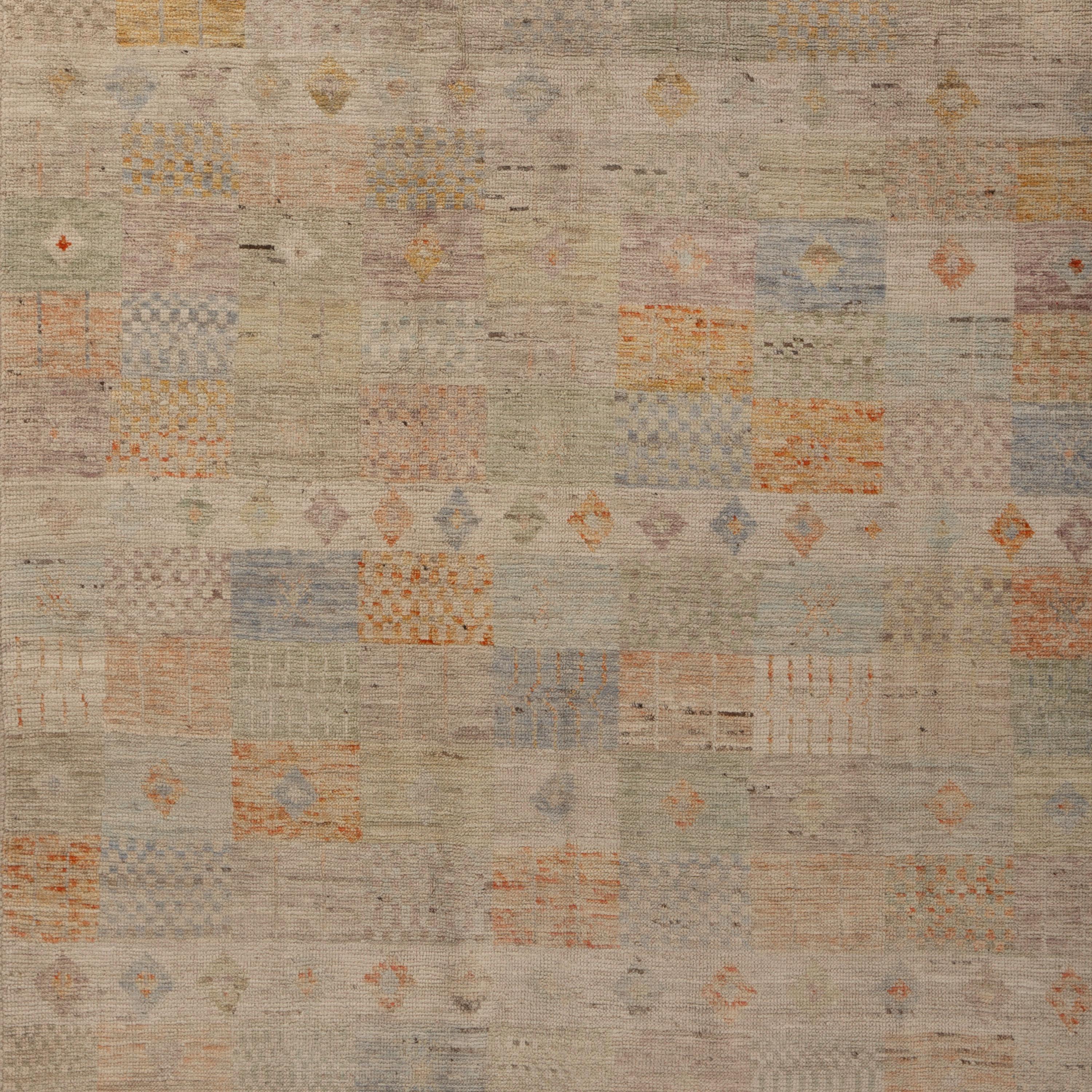 Mid-Century Modern abc carpet Zameen Geometric Wool Rug - 5'3