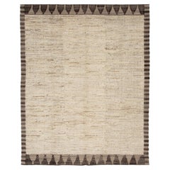 abc carpet Zameen Modern Geometric Bordered Wool Rug - 9'7" x 11'11"