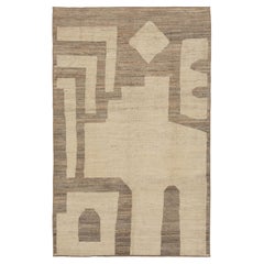 abc carpet Zameen Multicolored Abstract Modern Wool Rug - 6'2" x 9'1"