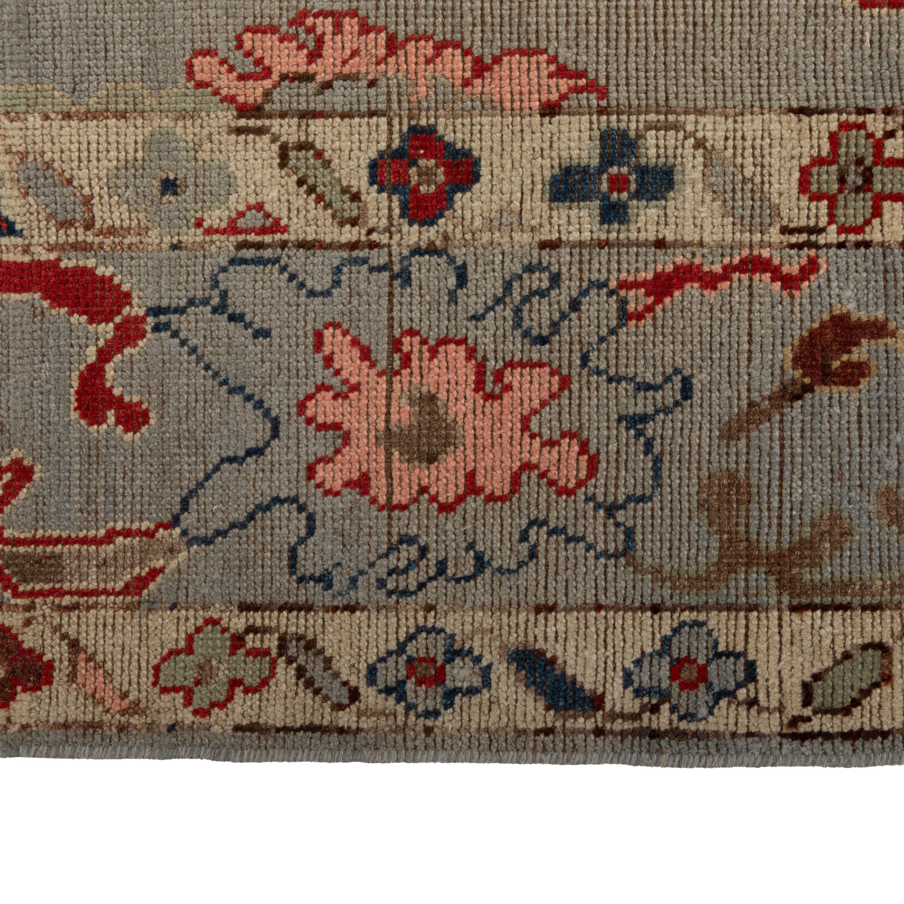 Afghan abc carpet Zameen Multicolored Floral Wool Rug - 5'4