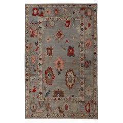 abc carpet Tapis de laine floral multicolore Zameen - 5'4" x 8'1"