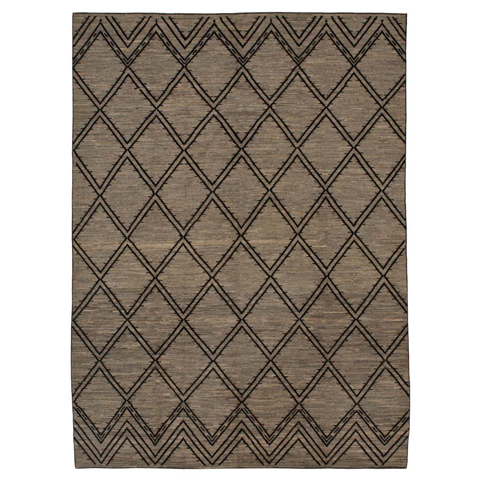 Nazmiyal Collection Earthy Brown Tribal Geometric Modern Rug 10' x 13'5 ...