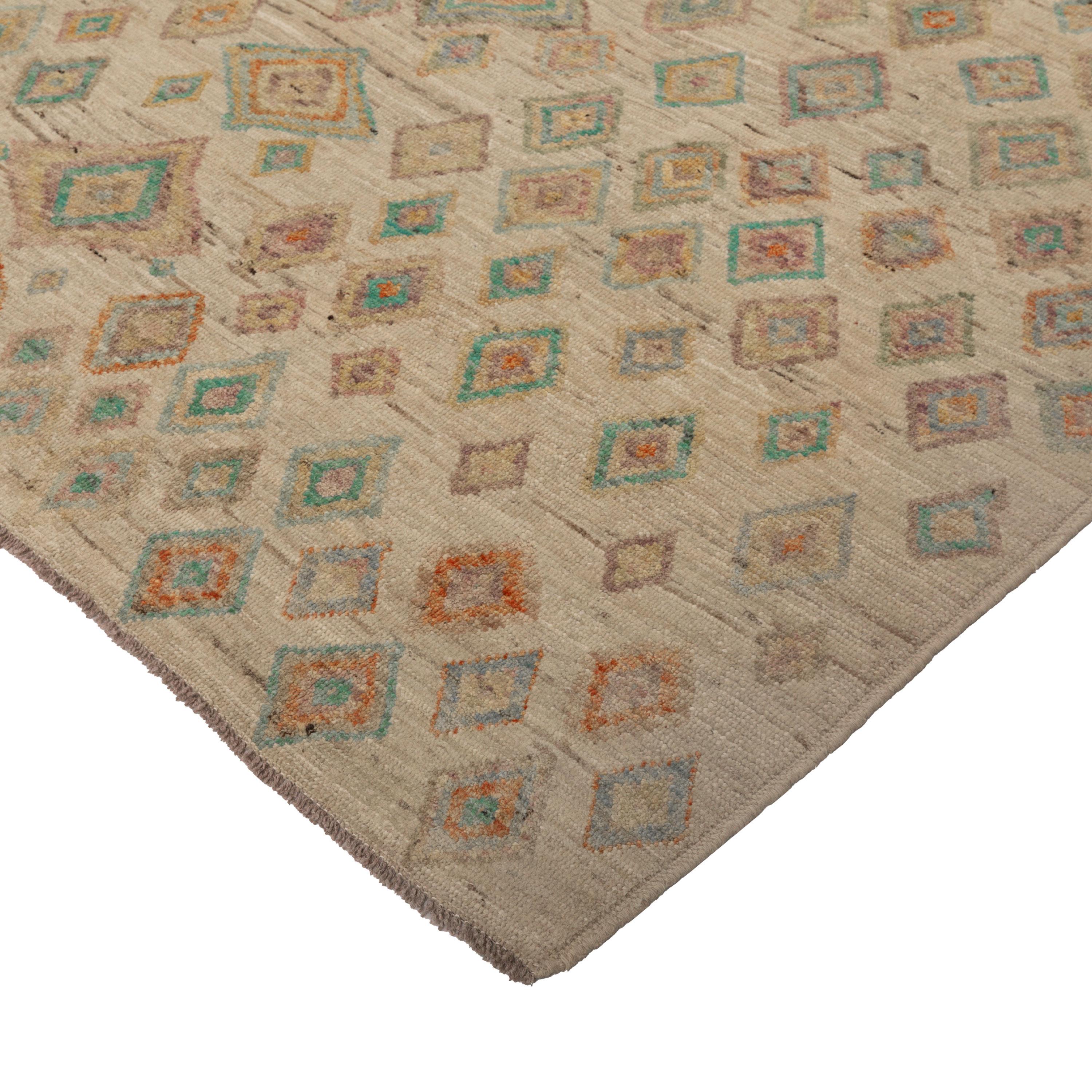 Mid-Century Modern abc carpet Zameen Multicolored Geometric Modern Wool Rug - 6'9