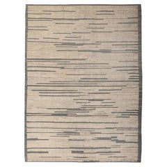 abc carpet Zameen Multicolored Striped Modern Wool Rug - 6'11" x 9'6"