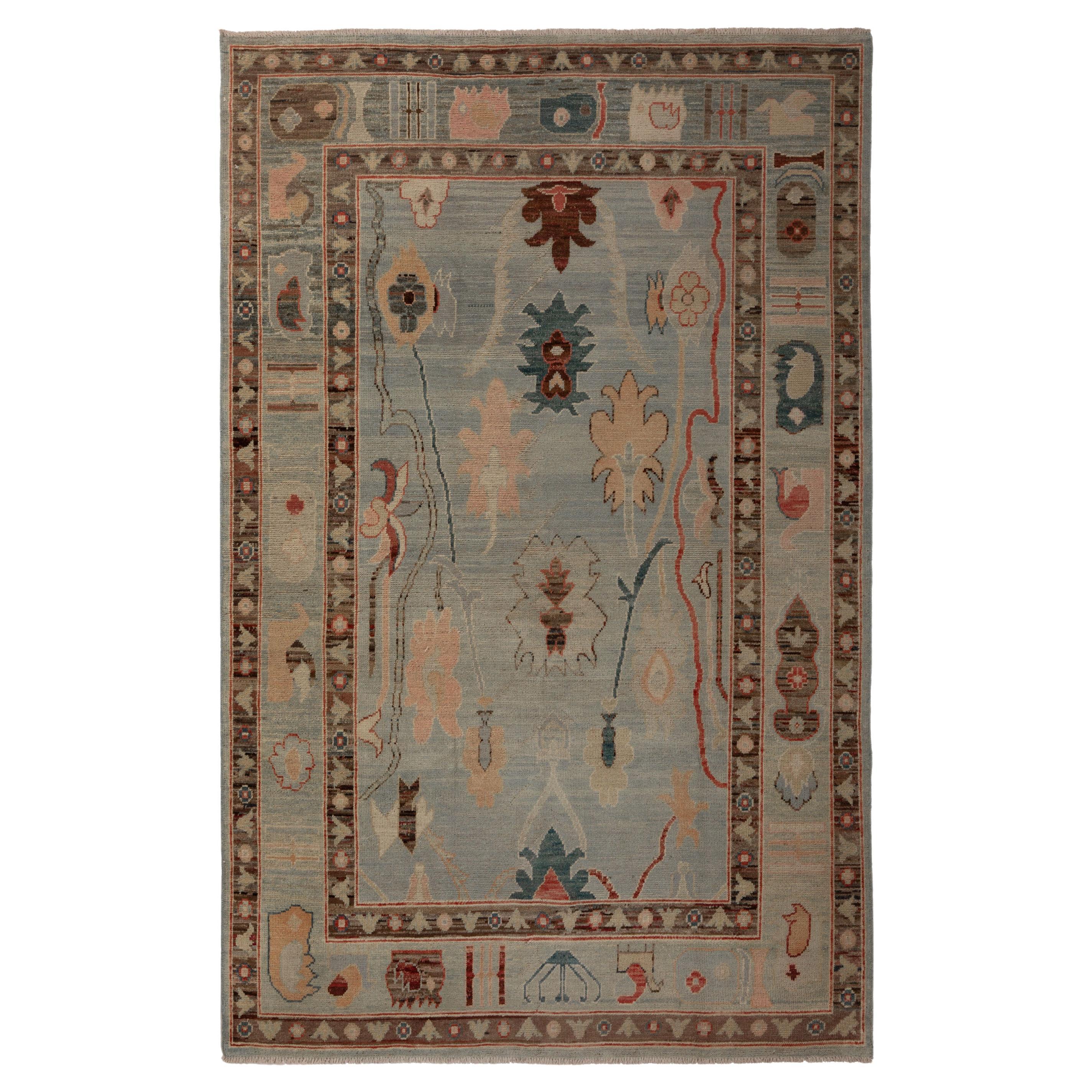 abc carpet Zameen Multicolored Traditional Wool Rug - 5'4" x 7'10"