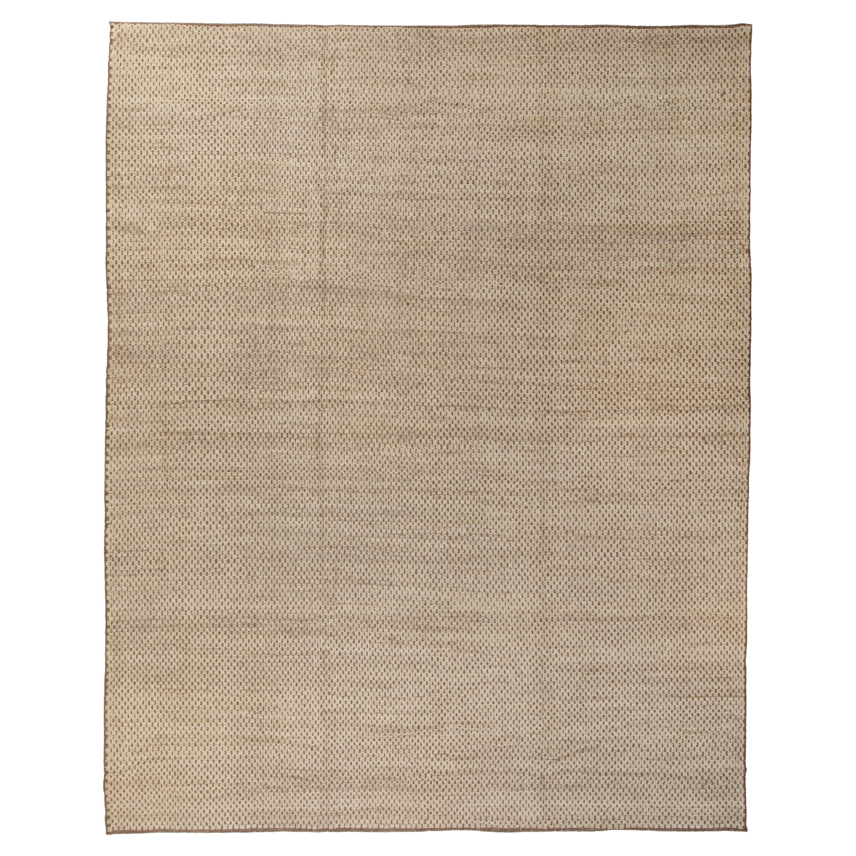 abc carpet Zameen Patterned Modern Wool Rug - 11'11" x 14'11" For Sale
