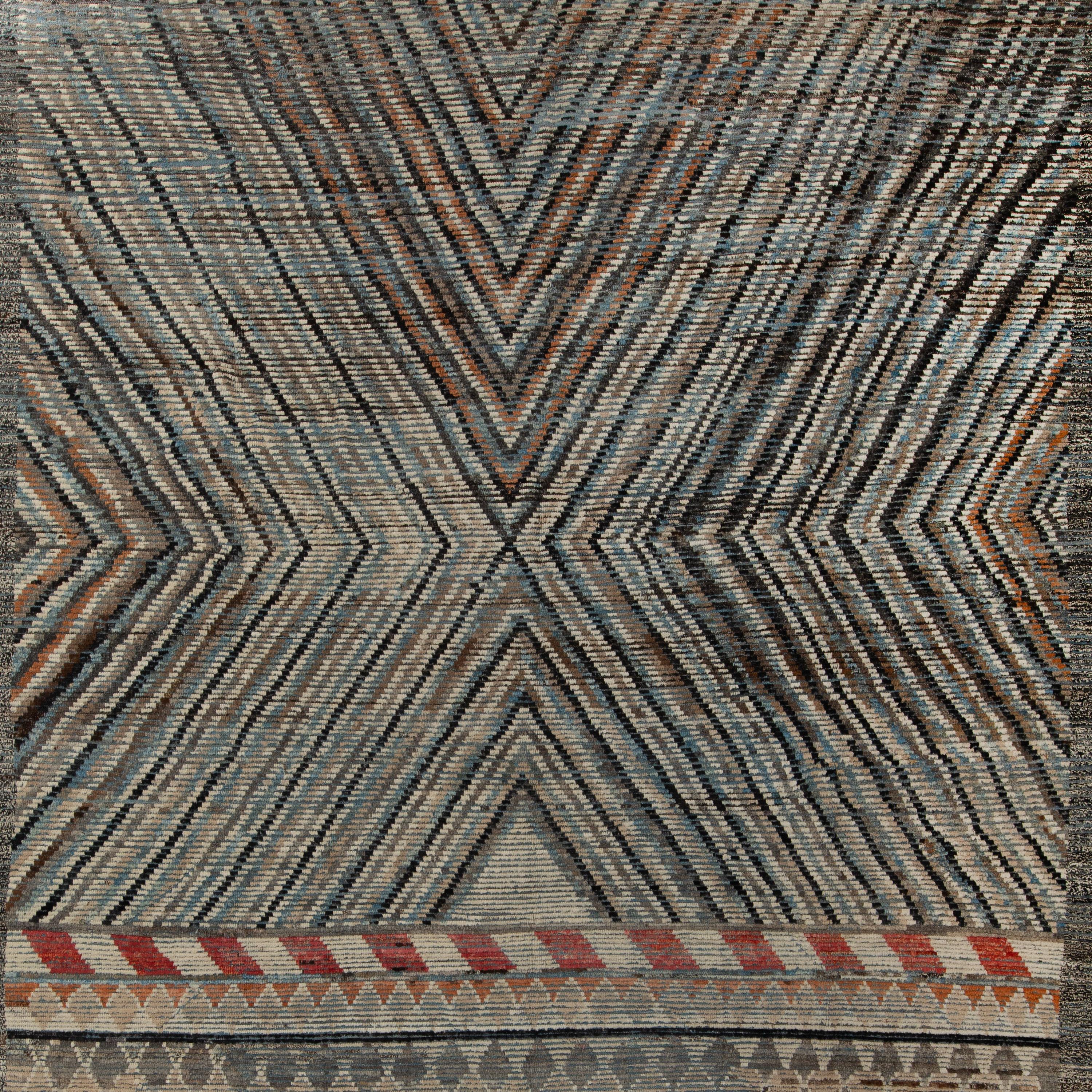 Inspirée par les fondements des couleurs naturelles et des matériaux purs de la Terre, la Collection Sameen présente un large éventail de motifs modernes du milieu du siècle dans des tons neutres et doux. Noués à la main en Asie centrale, les tapis