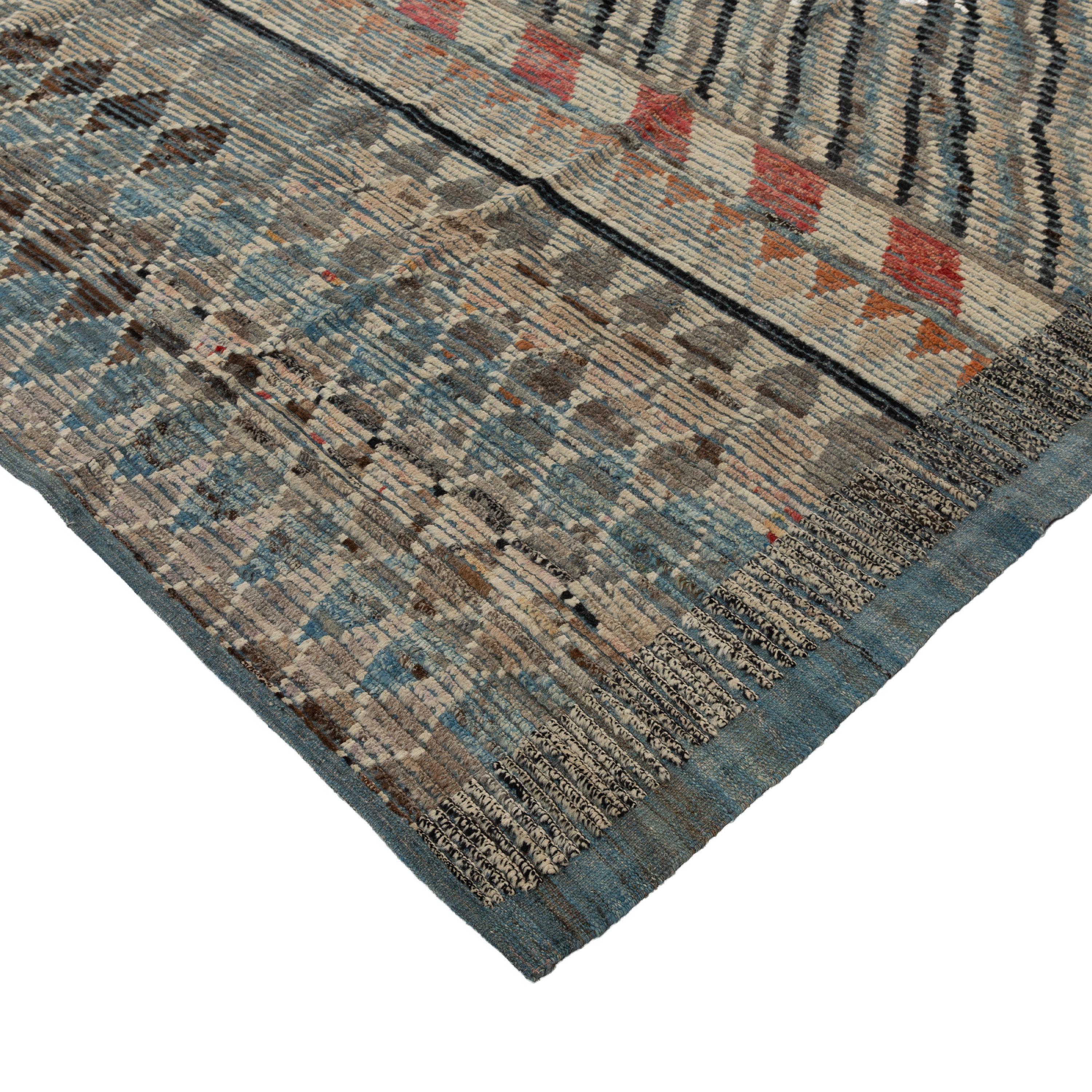 Mid-Century Modern abc carpet Zameen Patterned Modern Wool Rug - 11'3