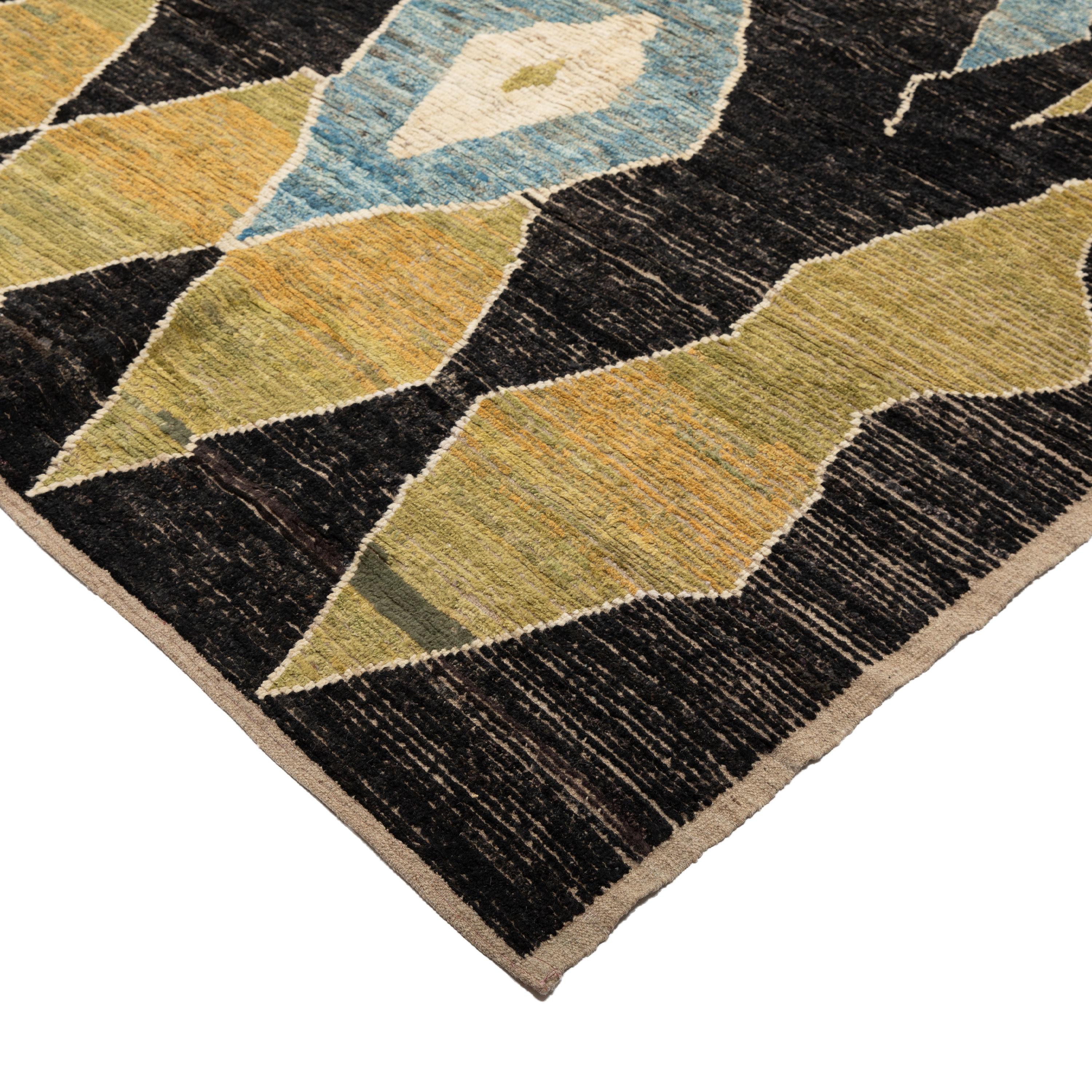 Mid-Century Modern abc carpet Zameen Patterned Modern Wool Rug - 14' x 19'3