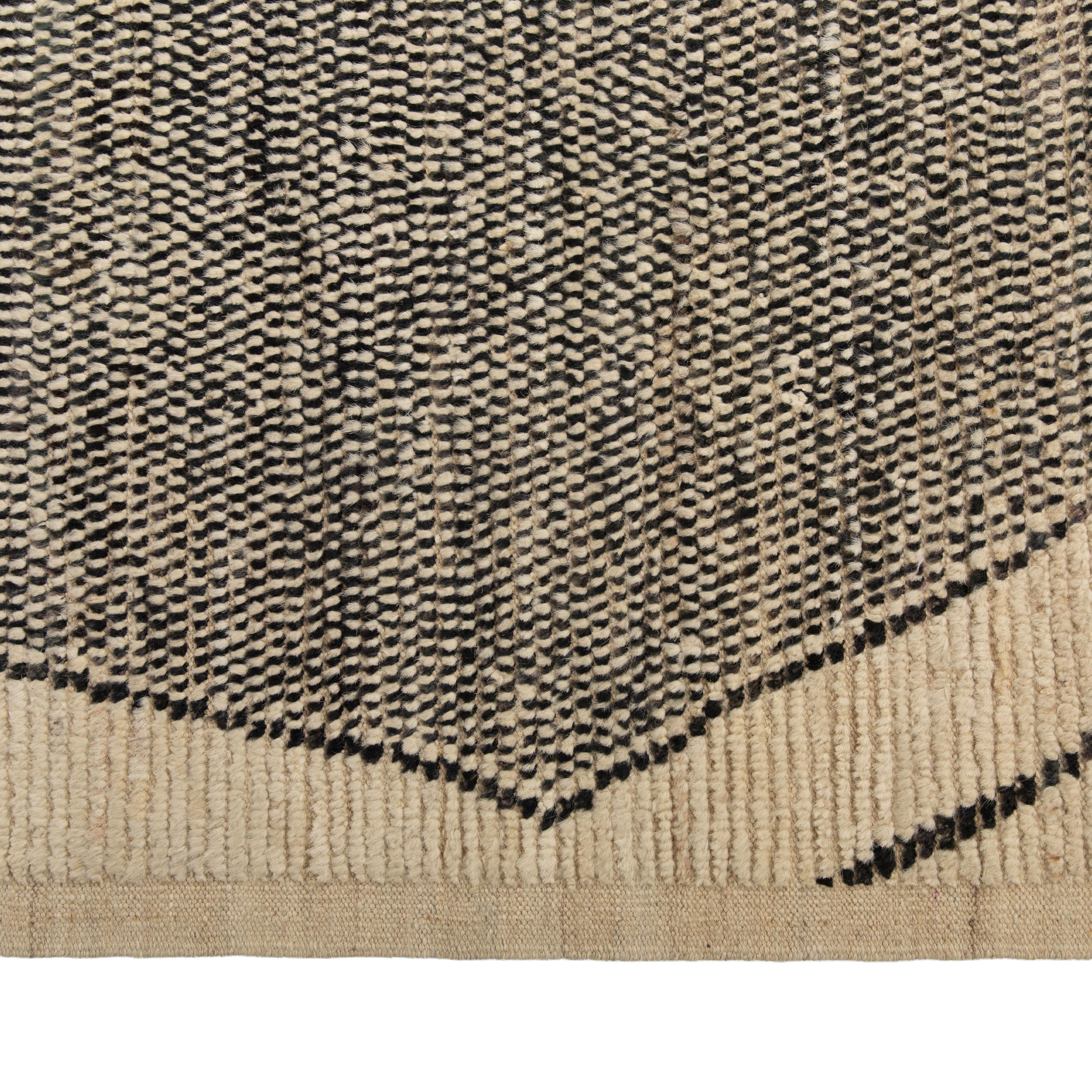 Afghan abc carpet Zameen Patterned Modern Wool Rug - 14'6