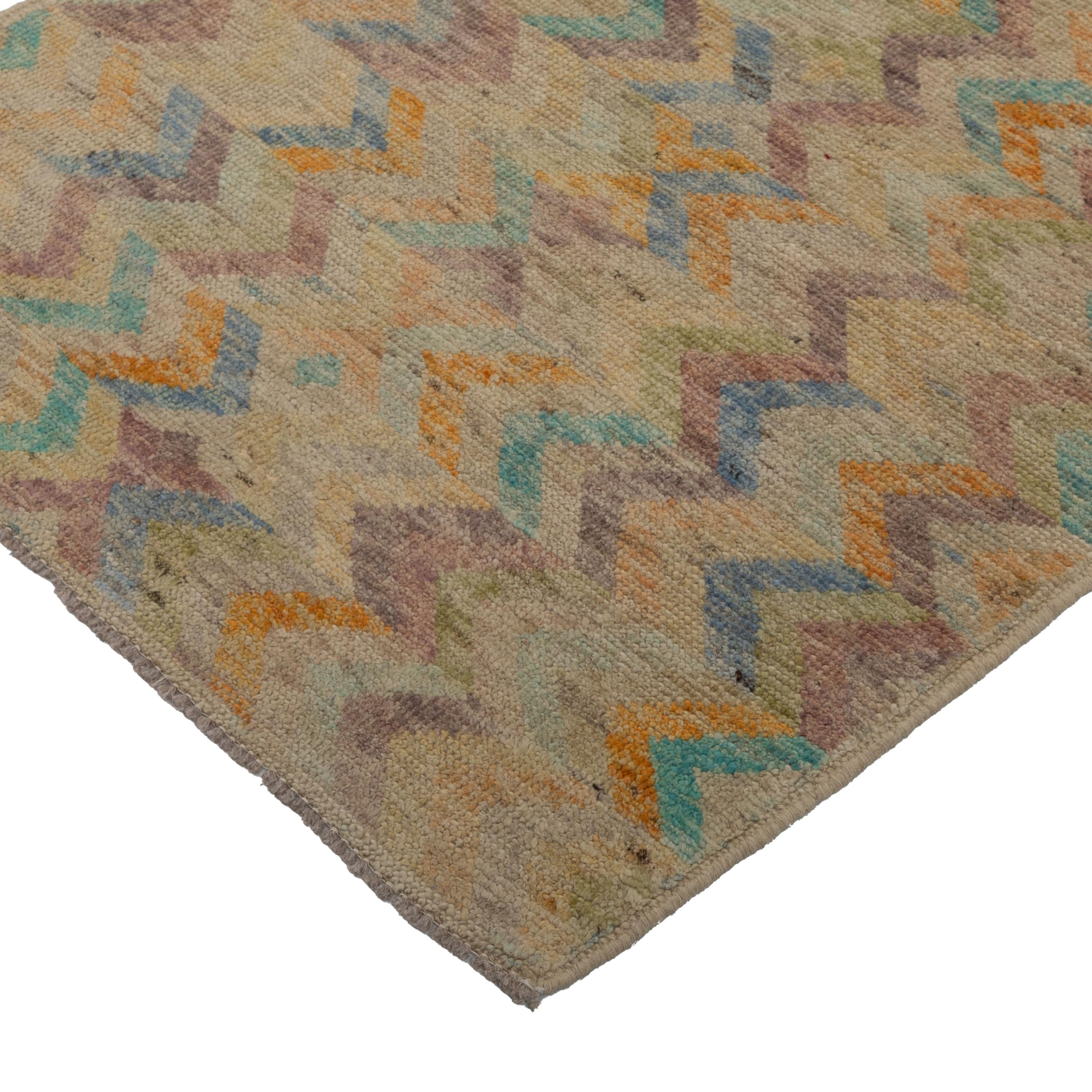 Mid-Century Modern abc carpet Zameen Patterned Modern Wool Rug - 2'10