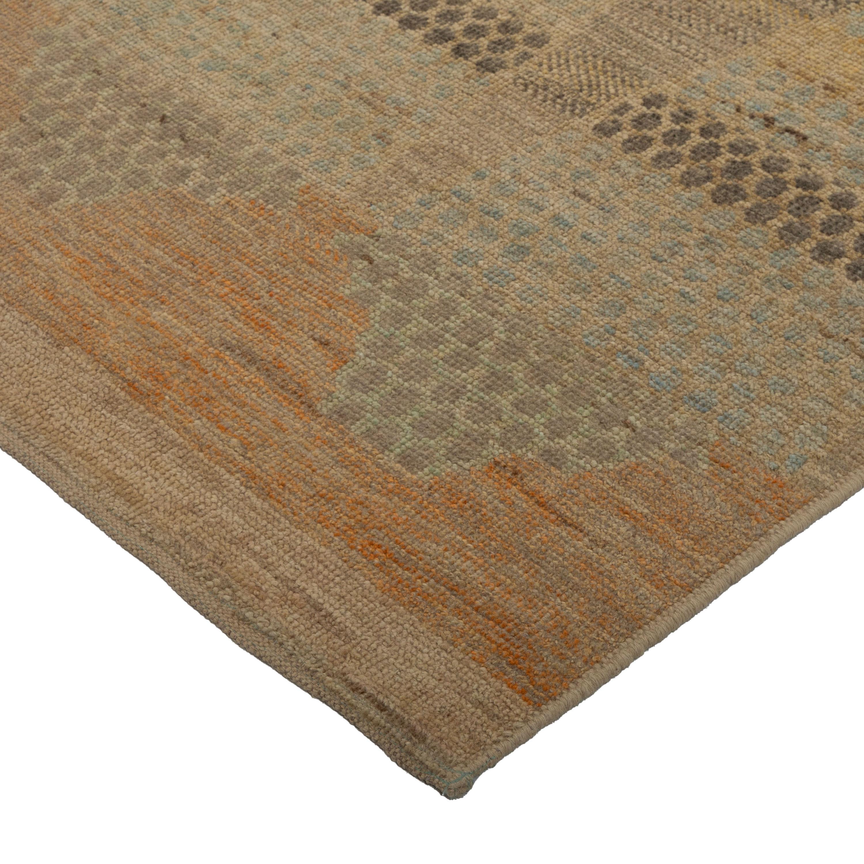 Mid-Century Modern abc carpet Zameen Patterned Modern Wool Rug - 3' x 13'4