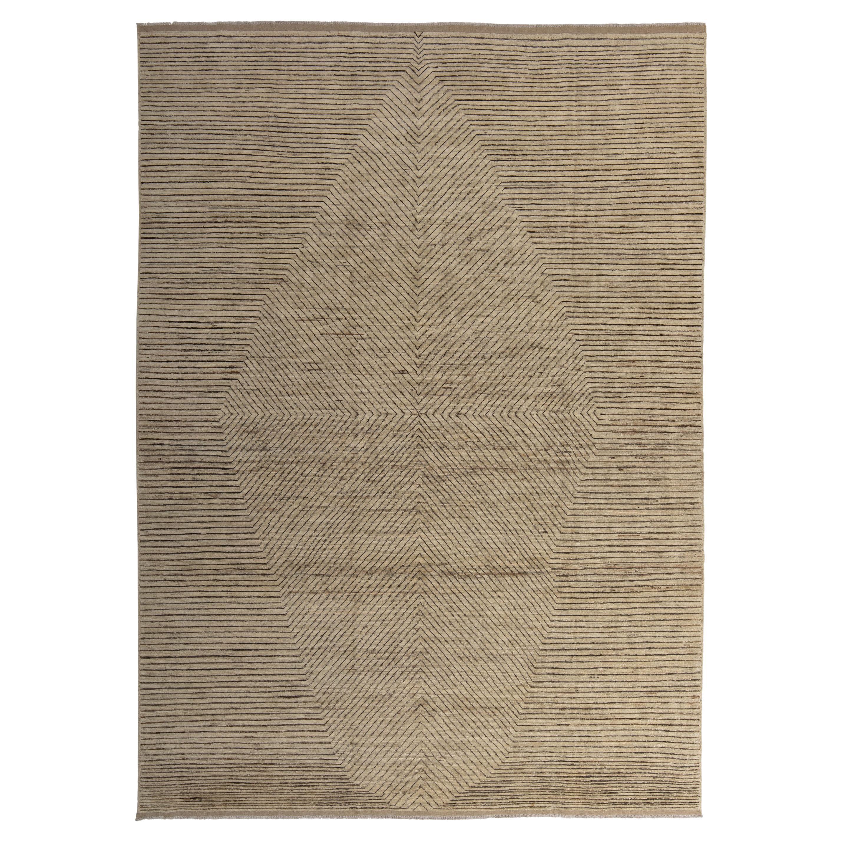 abc carpet Zameen Patterned Modern Wool Rug - 7'9" x 11'2"