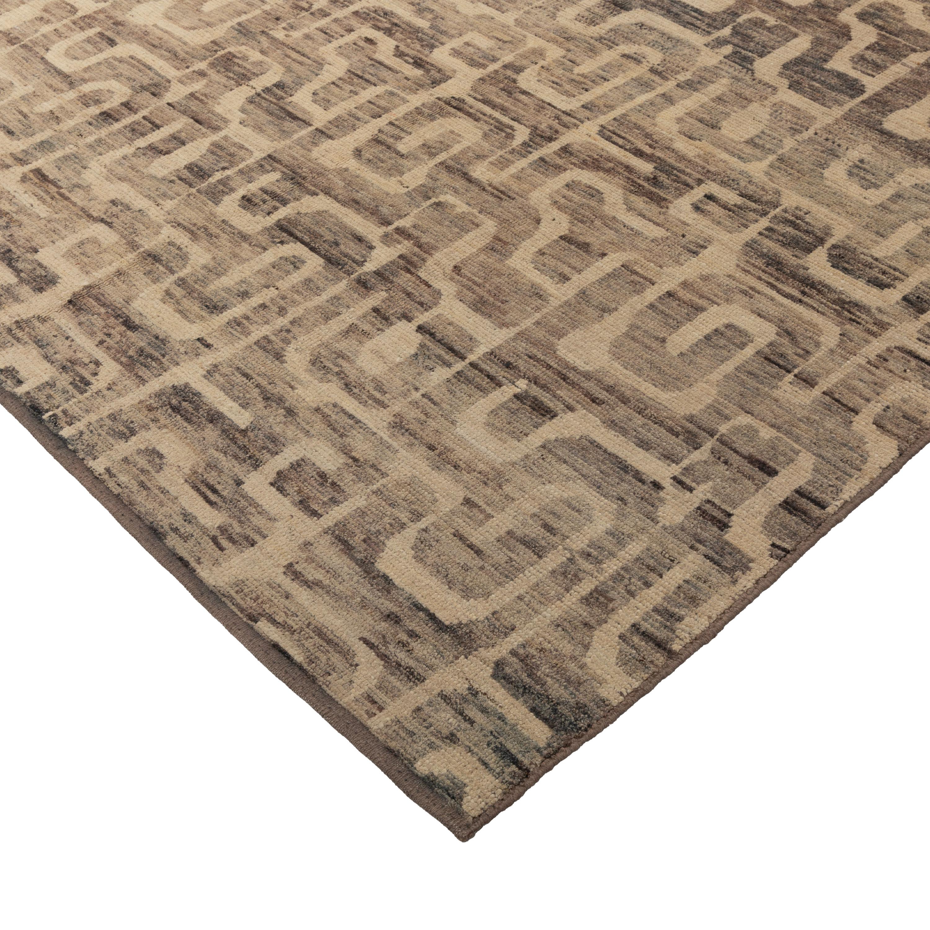 Mid-Century Modern abc carpet Zameen Patterned Modern Wool Rug - 9' x 11'9
