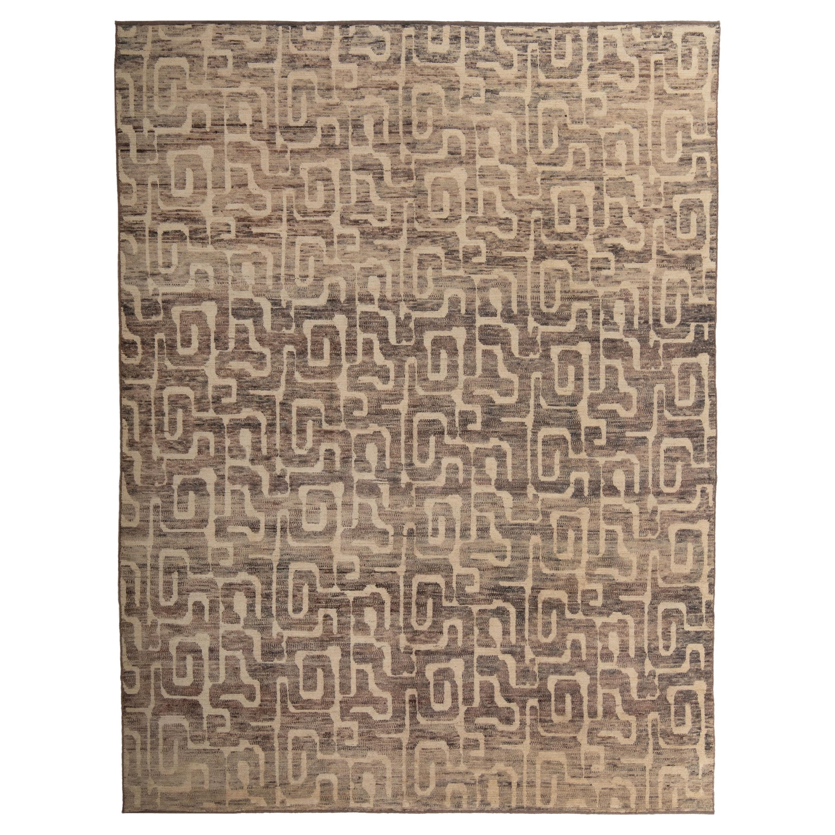 Tapis moderne en laine à motifs Zameen - 9' x 11'9"