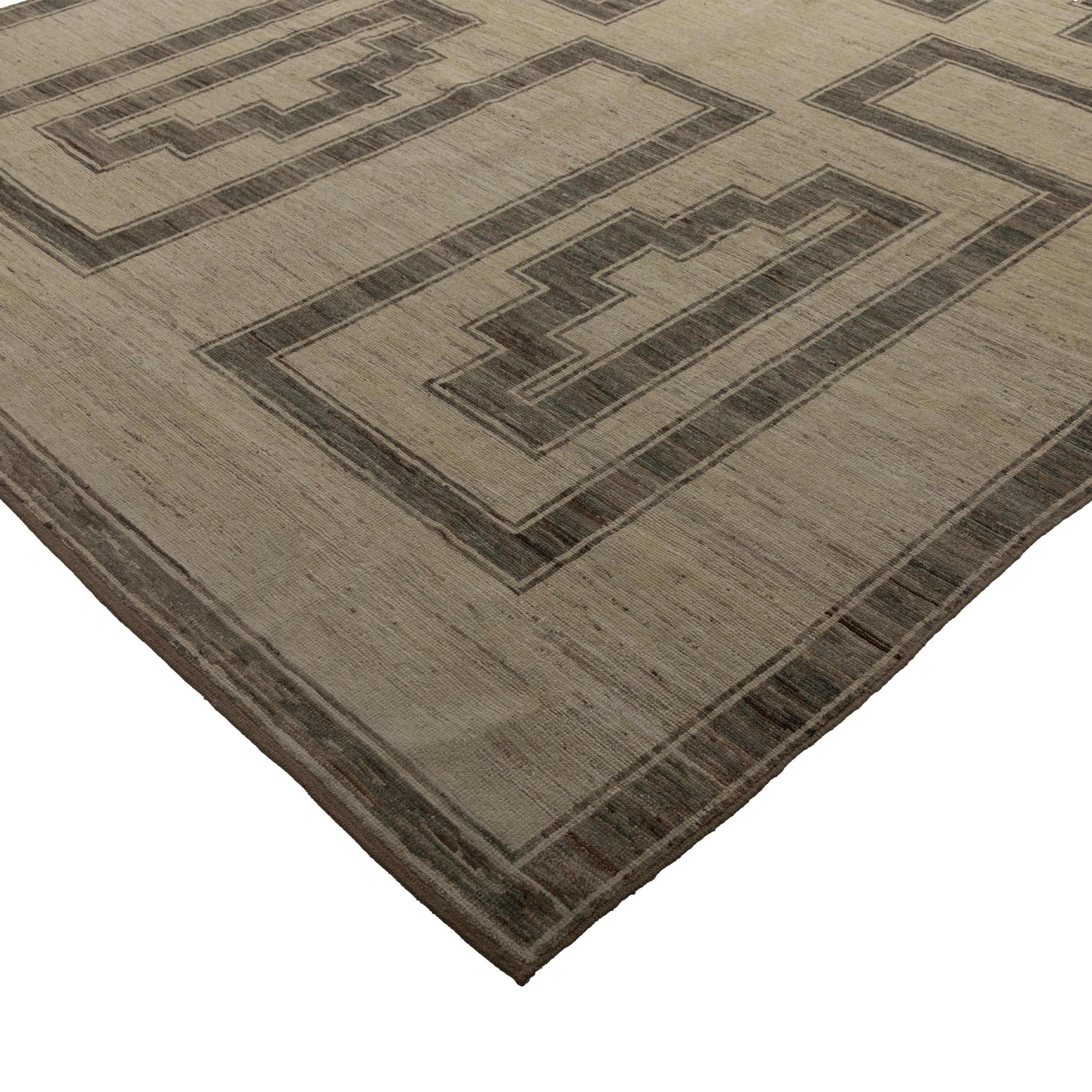 Afghan abc carpet Zameen Patterned Modern Wool Rug - 9'1