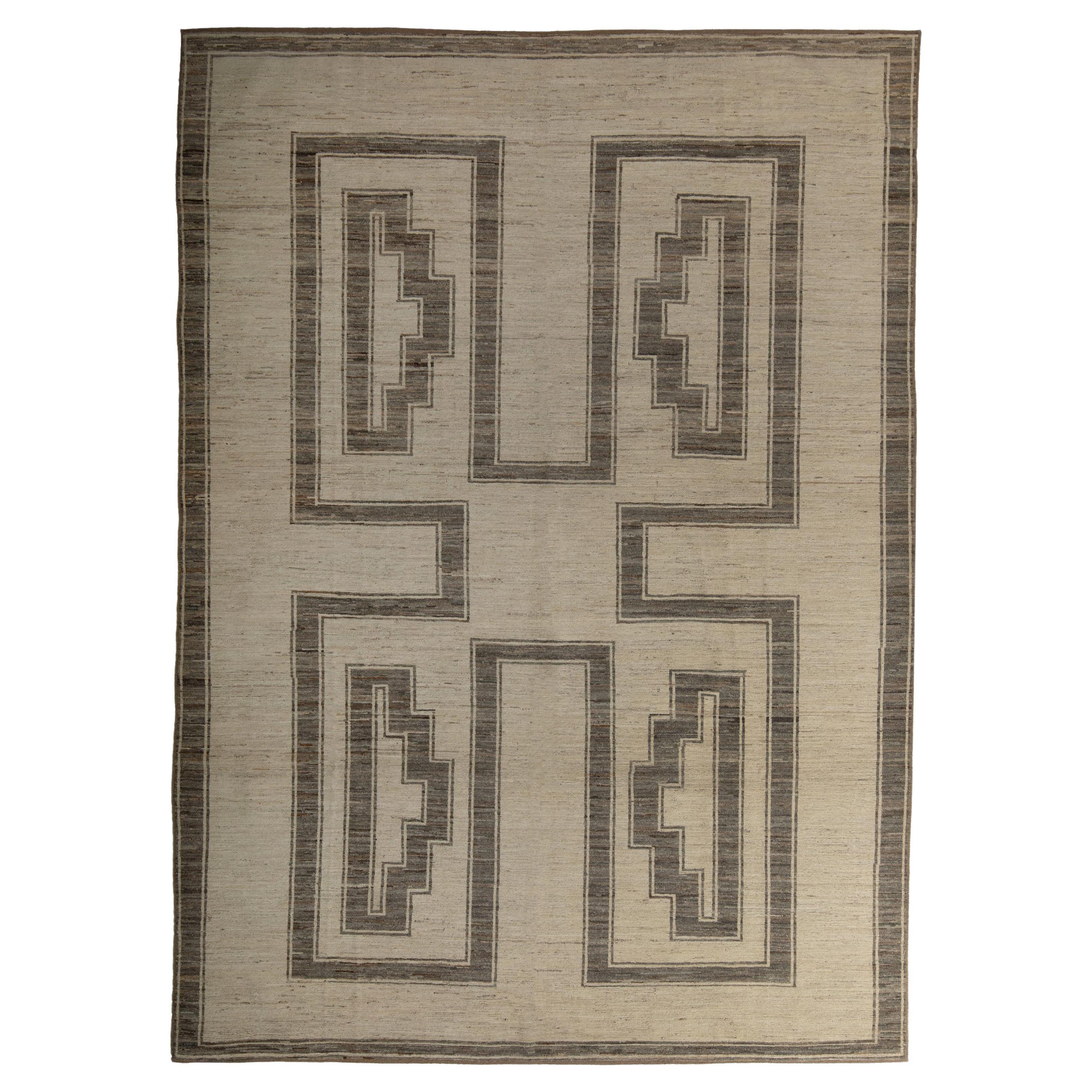 abc carpet Zameen Patterned Modern Wool Rug - 9'1" x 12'9"