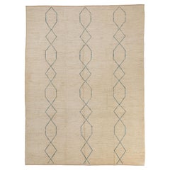 Zameen Patterned Modern Wool Rug - 9'4" x 12'4"