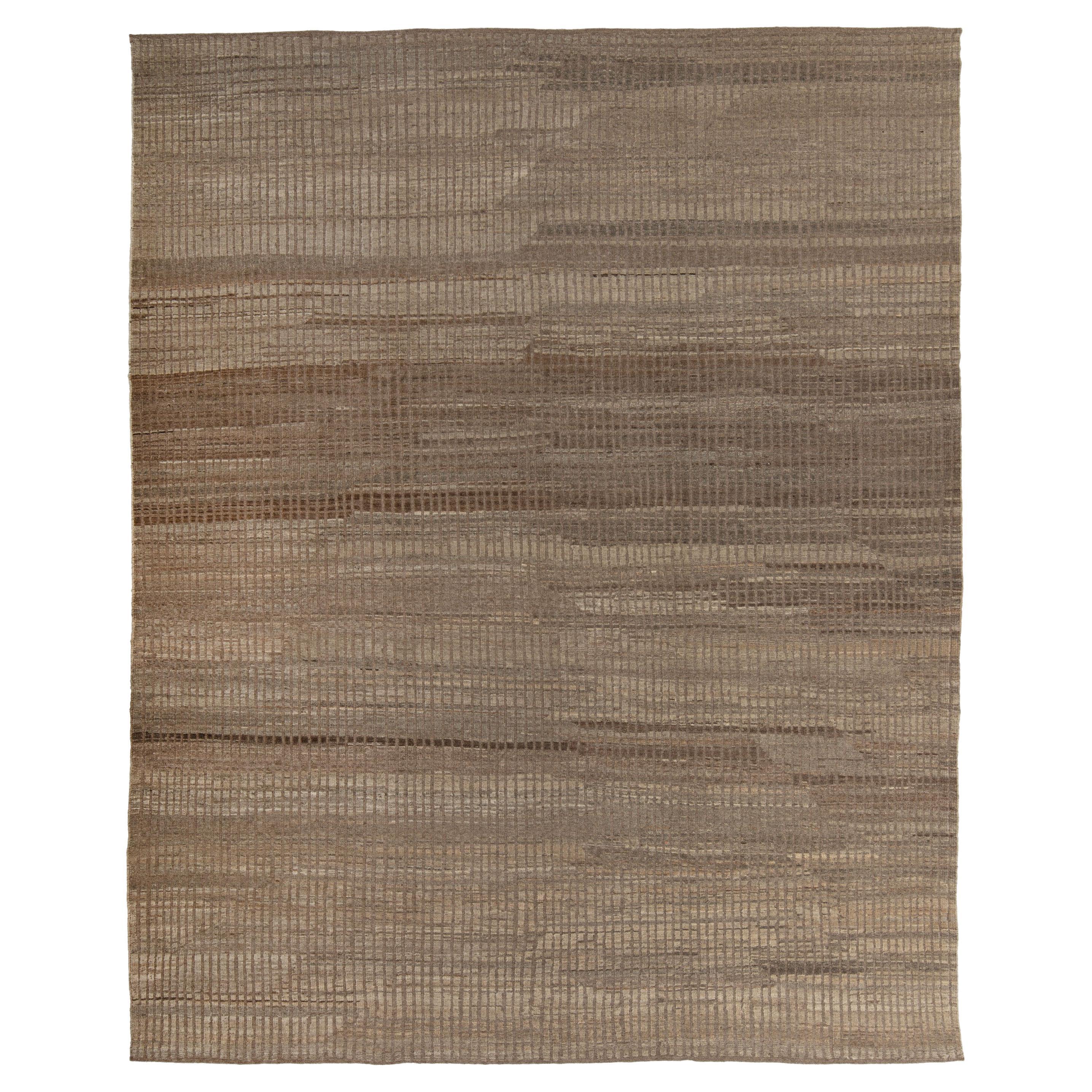 abc carpet Zameen Patterned Modern Wool Rug - 9'6" x 12'