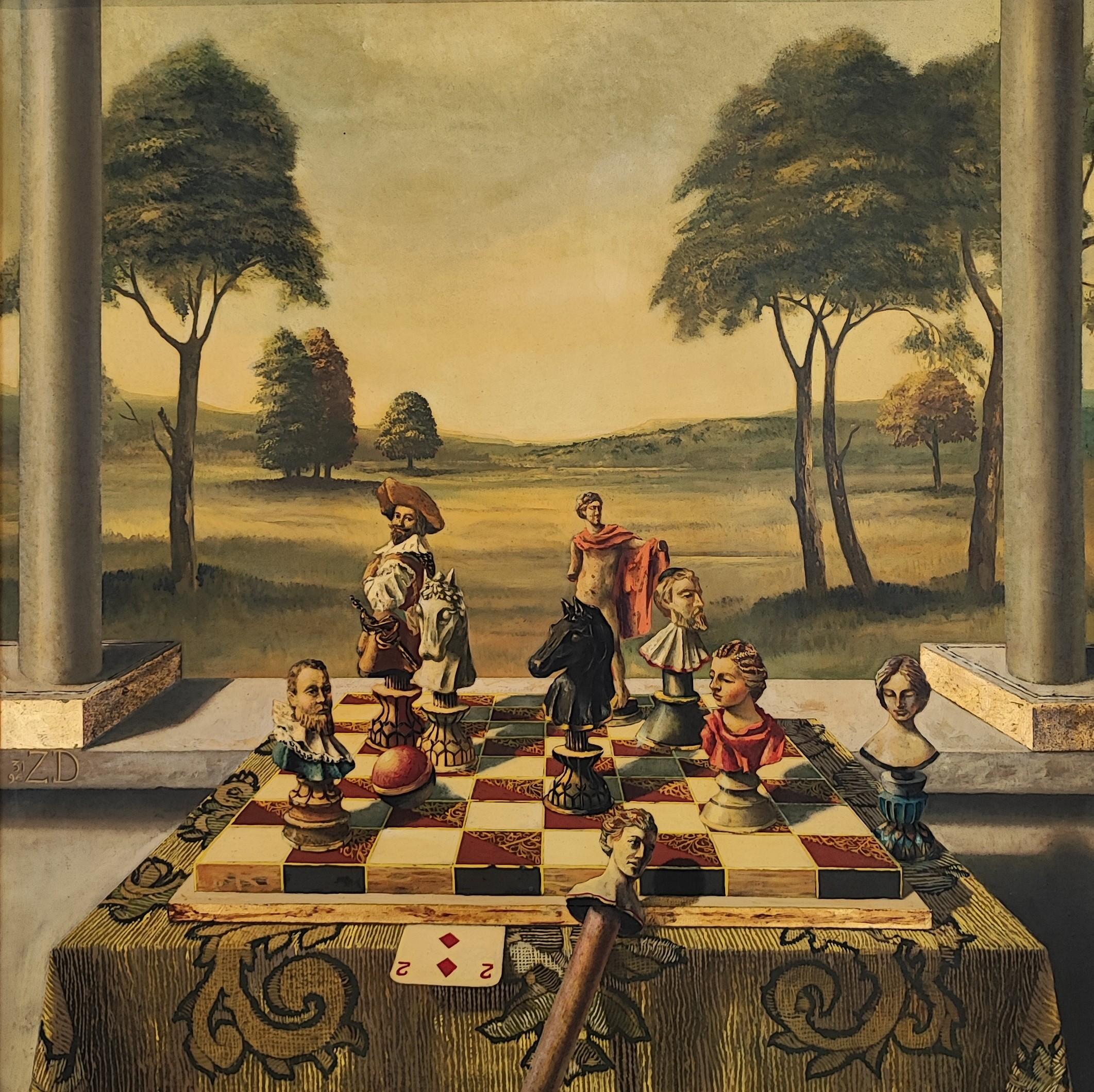 Zamfir Dumitrescu Landscape Painting - Chess