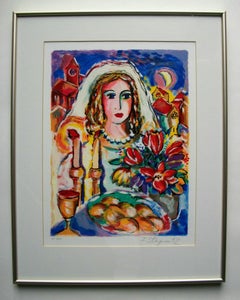 Zamy Steynovitz, "Bride on Her Wedding Night", Serigraph, Artist's Proof 8/65
