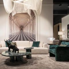 Mesa baja de mármol Zanaboni Cloud Verde Alpi