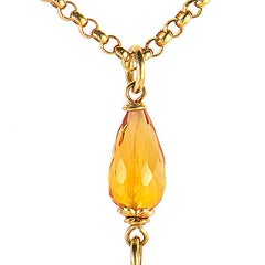Zancan 18 Karat Yellow Gold Citrine Pendant Necklace