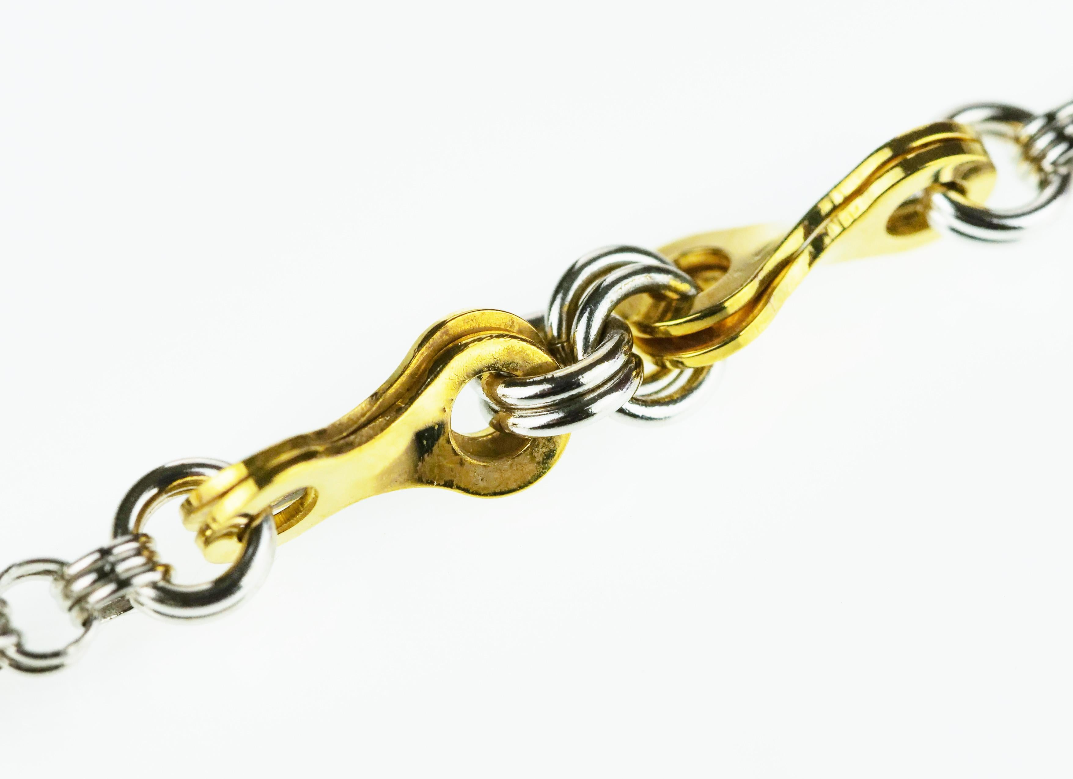 Zancan, Herren/Damen Kette & Kreuz Anhänger & Schreibtisch Charme/Halskette in 18K Gold im Zustand „Hervorragend“ im Angebot in London, GB