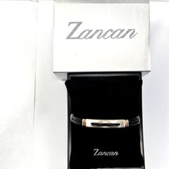 Bracciale Zancan "Rekord" in argento, oro 18kt e spinello nero - Nuovo