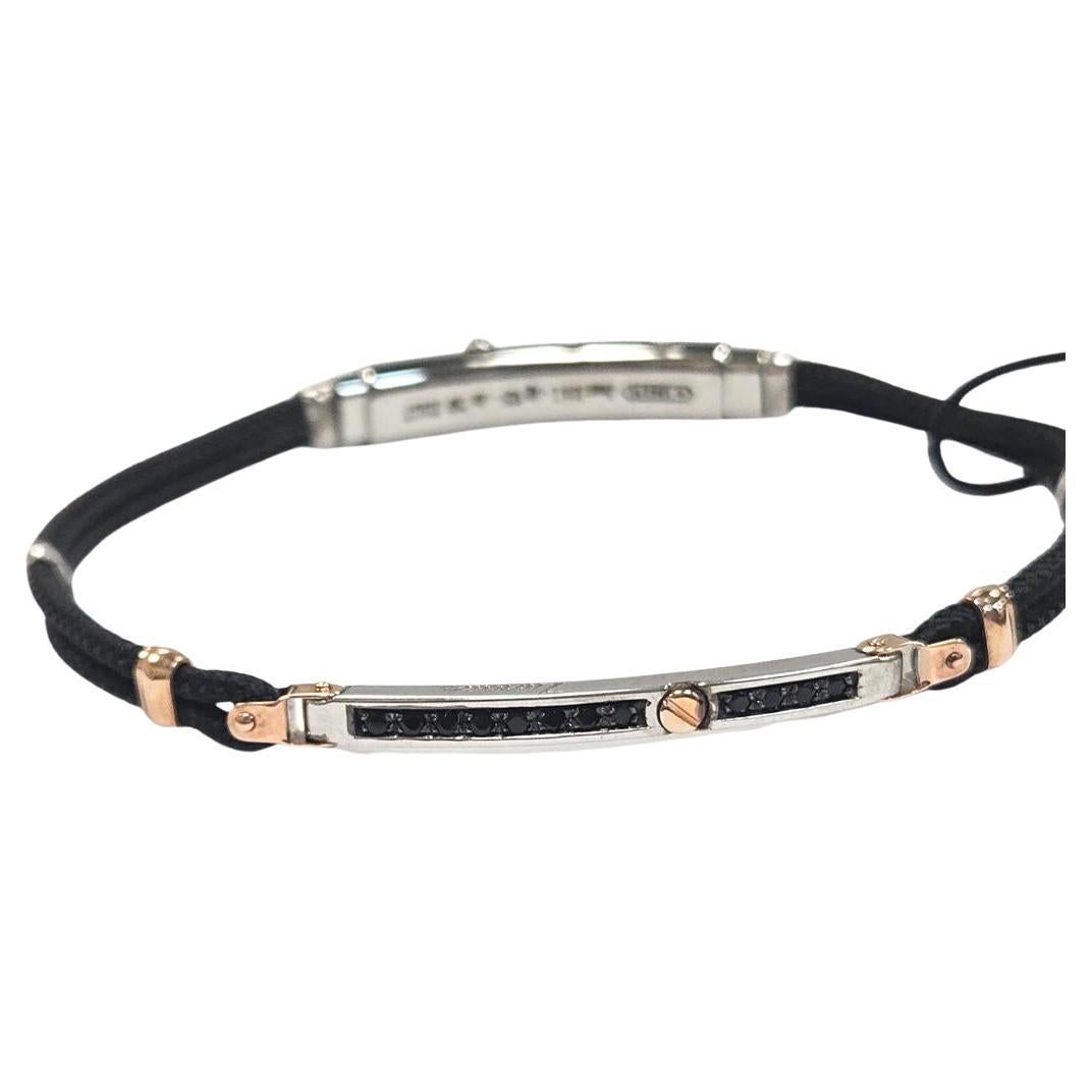 Pulsera Zancan "Rekord" de plata de ley y oro rosa de 18 quilates  & Espinela Nuevo