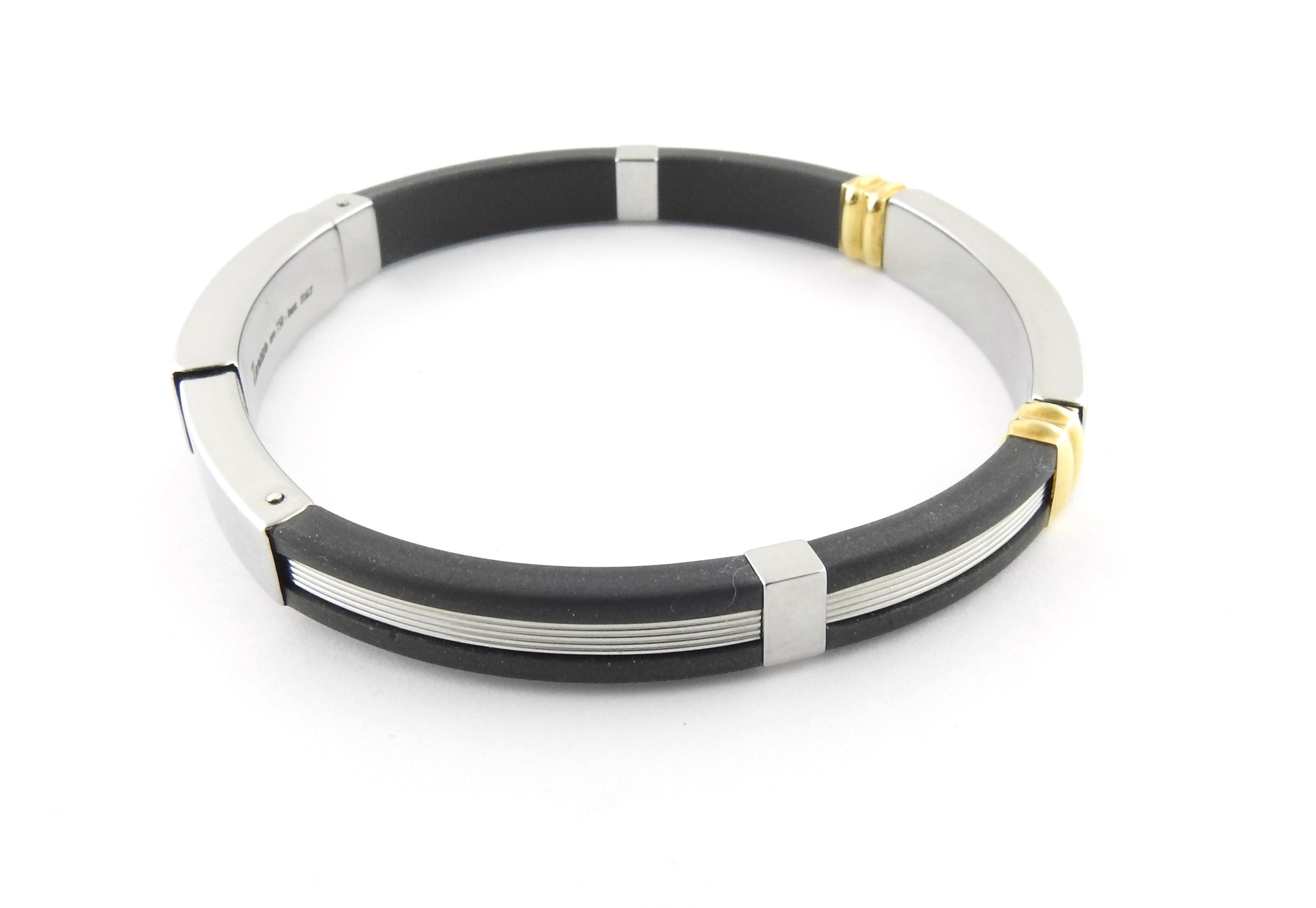 rubber and gold mens bracelet