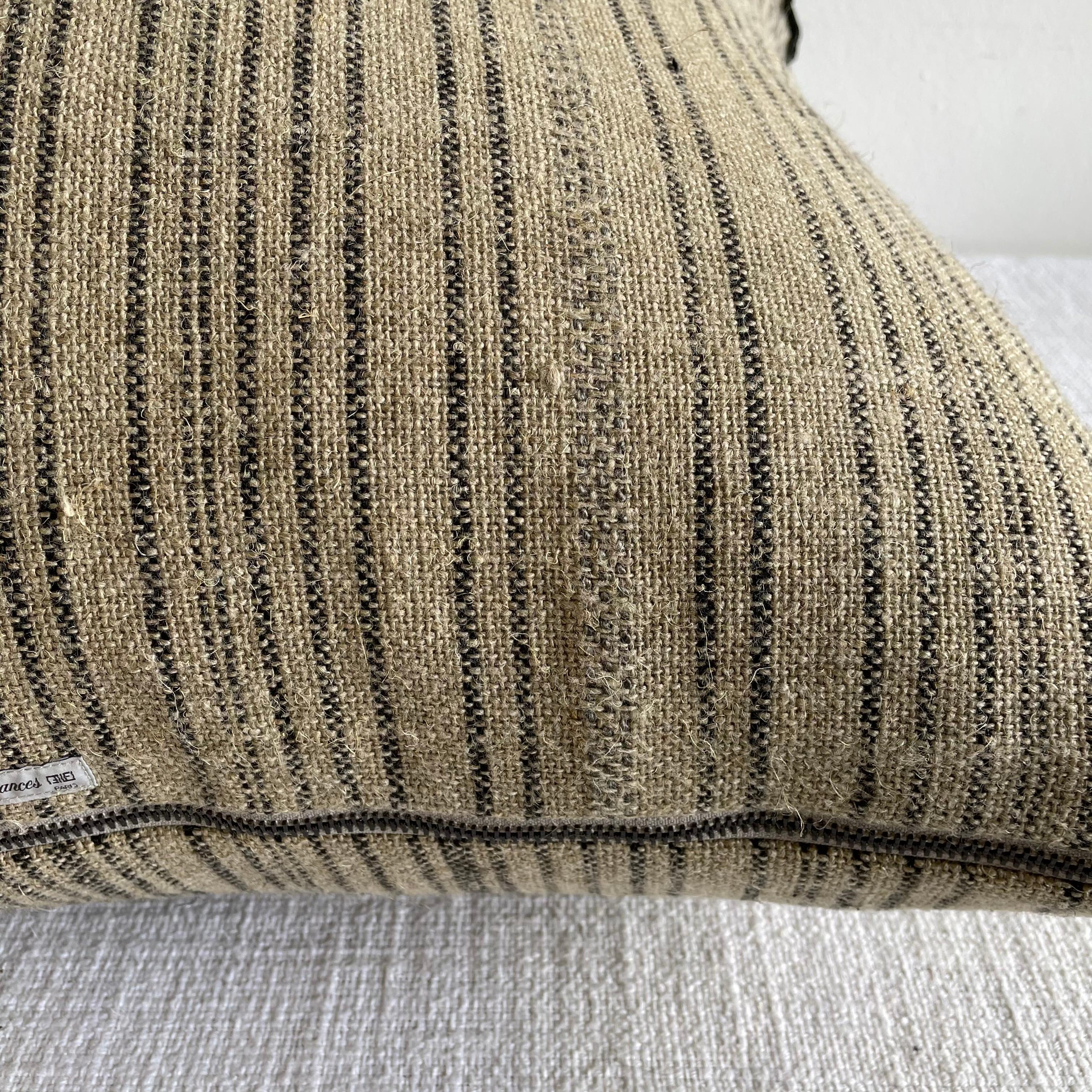 Rustique Zance French Linen Euro Pillow For Sale 1