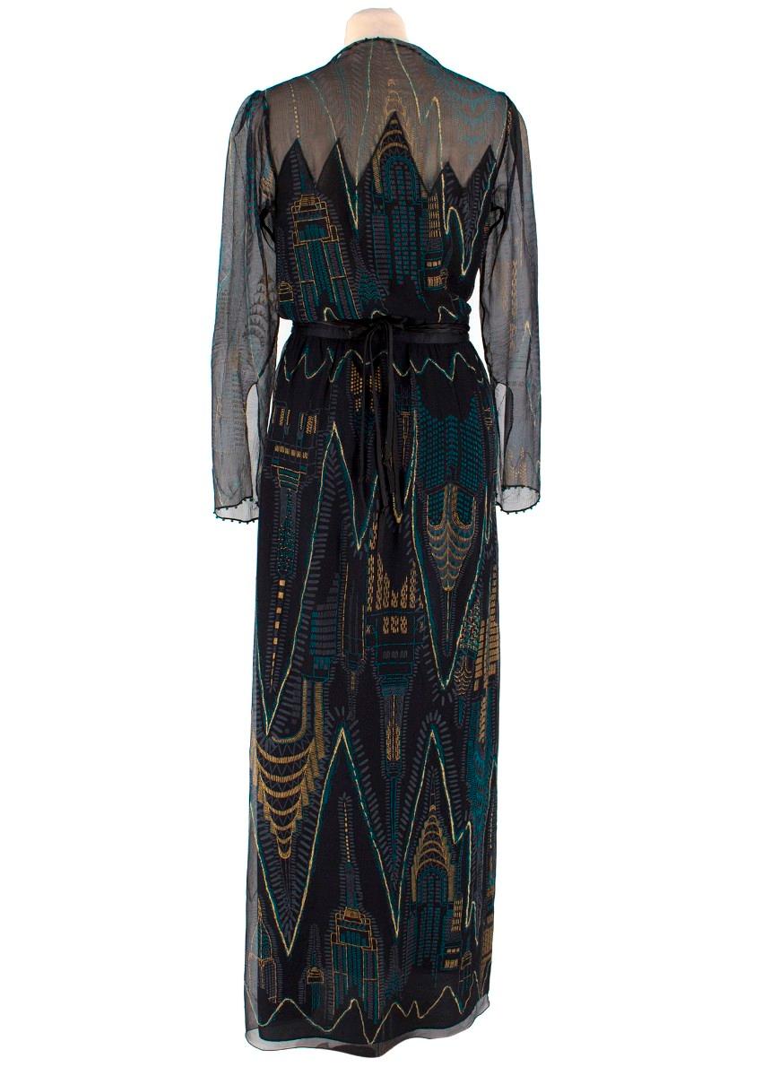 Black Zandra Rhodes Archive The 1985 Manhattan Dress US 6